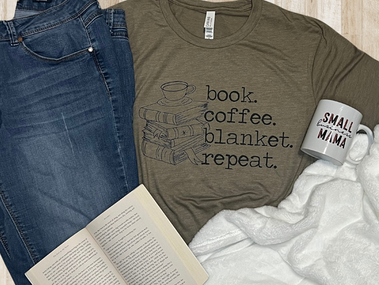 Book. Coffee. Blanket. Repeat.