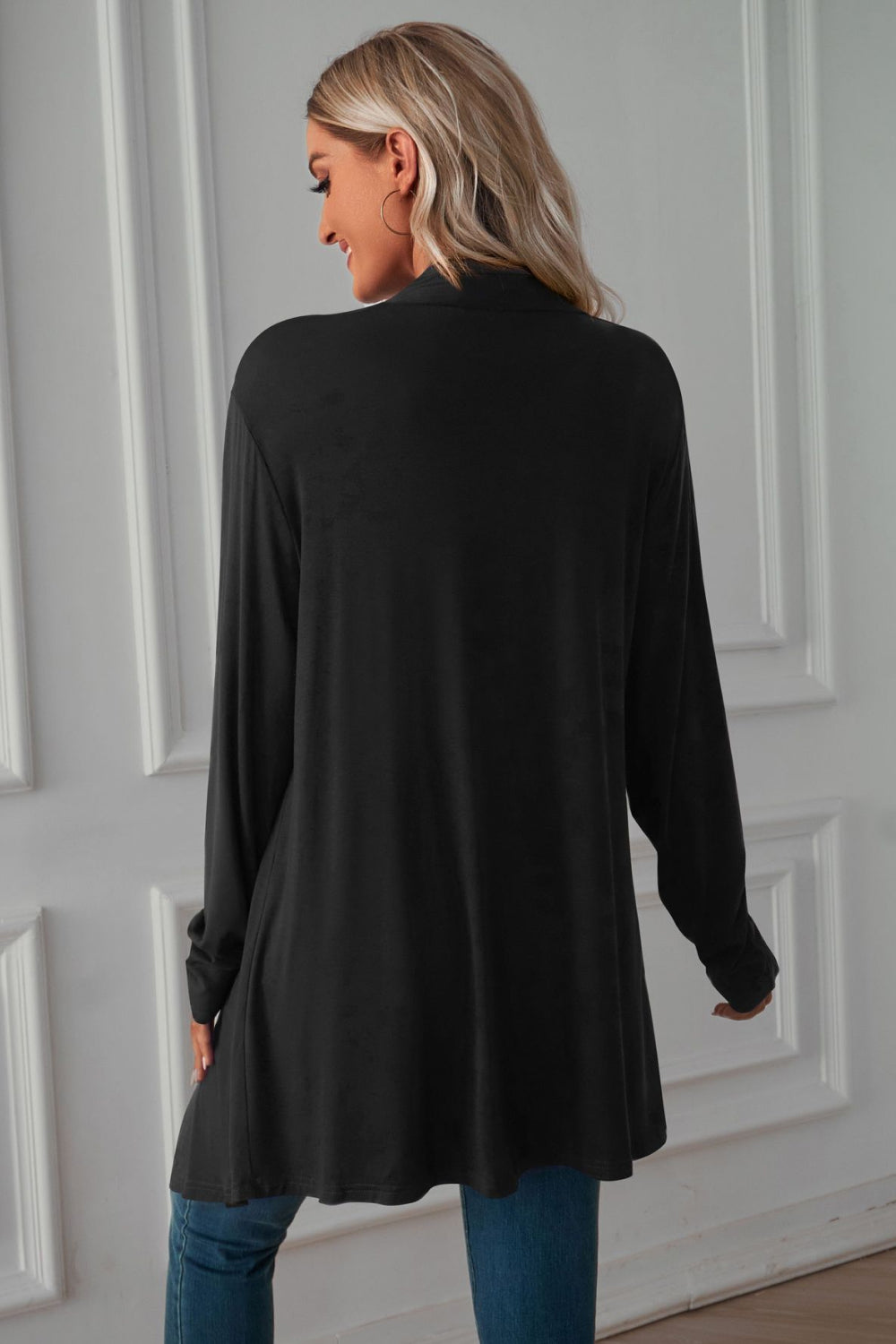 Open Front Long Sleeve Cardigan